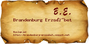 Brandenburg Erzsébet névjegykártya